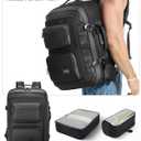 Carry on backpack with wheels, Rolling backpack with Dry-Wet Pocket, TSA Lock, Laptop Compartment, Water-Resistant for Men Women, Work, Air Travel3-Piece Set-Includes Toiletry & Storage Bag, Medium