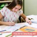 Taja 12 Pack Bible Highlighters and Pens Set No Bleed, 6 Aesthetic Pastel Highlighters and 6 Black Ink Pens for Bible Study, Journaling, School and Office Supplies