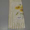 Yellow Striped Sunflower Canvas Tote Bag for Books, Travel & Daily Use, Magnetic Buckle, 16x14 Inch