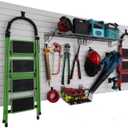 FRAYSCENT Slat Wall Paneling Garage Slat Wall Storage Systems Slatwall Panels Power Tool Organizer Wall Mount, PVC Garage Storage & Organization Products Slate Board (White, 4ft x 8ft)
