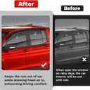 Canvcle Ridgeline Rain Guards - Window Visors for Honda Ridgeline 2017-2025 2026, Outside-Mount Tape-On Side Window Wind Deflectors for Ridgeline Accessories, Vent Visors Shades Rainproof Black 4PCS