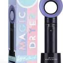 Lyon Lash Portable USB Rechargeable Bladeless Mini Fan/Air Conditioning Blower/Handheld Cooling Dryer, Essential Eyelash Extension Supplies, Dries Eyelash Extensions Glue/Adhesive Rapidly (Black)