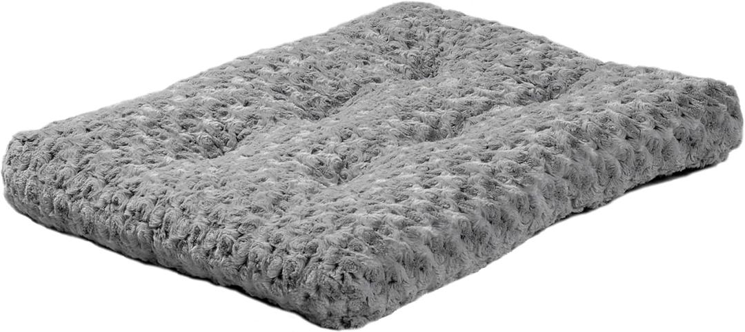 MidWest Homes for Pets XXS QuietTime Deluxe Gray Ombré Swirl Plush Pet Bed, Machine Washable, Non-Skid Bottom, Soft Crate Mat for 18-inch Crates