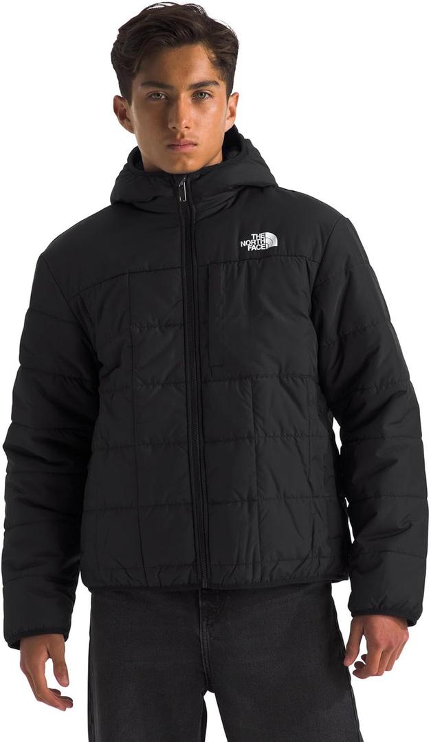 THE NORTH FACE Boys' Reversible Shasta Full Zip Hooded Jacket (X-Large, Tnf Black)