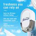 Febreze Plug-In Air Freshener, Odor-Fighting Scented Oil Refill, Air Fresheners for Home and Bathroom and Kitchen, Long Lasting for Strong Odors, Linen & Sky Scent, 0.87oz Refills, 3 Count (Pack of 1)
