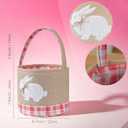 Easter Basket Essentials Gifts Baskets Empty Gift Box for Mothers Girls Boys Kids Toddler Baby Easter Egg Basket Toy Bunny Storage Baskets Pink Easter Bucket Organizer for Stuffers