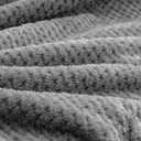 BEDELITE Travel Blanket with Bag, Ultra-Soft Jacquard Fleece Blanket with Luggage Sleeve & Backpack Clip, Airplane Blanket Travel Essentials, Grey