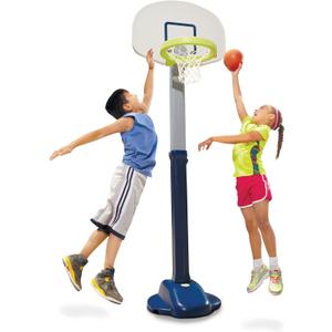 Little Tikes Adjust and Jam Pro Basketball Set, Blue