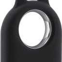 BlingKingdom Samsung Galaxy Smart Tag 2 Case SmartTag2 Cover Silicone SmartTag2 Holder with Keychain for Pet Collar Key Bag Luggage (Black)