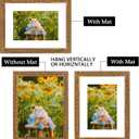 Frametory, 12x16 Ornate Photo Frame With White Color Mat for 8x12 Picture & Real Glass, Bronze