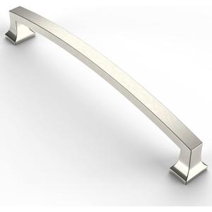 Asidrama 10 Pack 6.3 Inch(160mm) Hole Centers Kitchen Cabinet Handles, Brushed Satin Nickel Cabinet Pulls Kitchen Cabinet Hardware for Cupboard Drawer Pulls