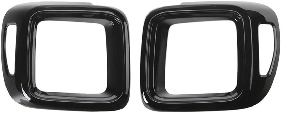 Car Tail Light Guard Rear Light Lamp Decoration Cover Trim Stickers Compatible for Jeep Renegade 2016 2017 2018-2024 Exterior Accessories (Black)