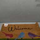 Colorful Birds - 29"x17" - Coir Door Mat with Heavy Duty Backing - Welcome Mats for Entryway, Porch - Anti-Slip PVC & Coconut Fiber Surface - Natural Home Accessories, Minimalist Original Design