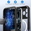 Seacosmo for iPhone 17 Pro Max Case, Full Body Bumper with Built-in 9H Tempered Glass Privacy Screen Protector and Camera Lens Protection, Compatible with MagSafe, Shockproof Phone Case, 6.9", Black