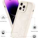 Compatible with iPhone 13 Pro Case, White Floral Flower Aesthetic Design for Girls Women Full Camera Lens Soft Silicone Shockproof Protective Cover