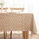 Walrus Heavy Duty Vinyl Tablecloth with Flannel Backing Waterproof Oil-Proof Plastic Table Cloth Stain-Resistant Wipeable Rectangle or Square Table Cover for Indoor and Outdoor (Weave, 54X54 Inch)