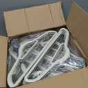 60 Pack Thin Space Saving Hangers, No Slip Clothes Hangers with Non Slip Textured and 360° Hook - Plastic Hanger, Closet Organizer for Shirt, Pants, Suit, Skirt, Coat - Ivory White