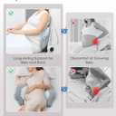 Pregnancy Pillows for Sleeping, Memory Foam Maternity Pillow Support for Back Belly HIPS, Adjustable Travel Wedge Pillow for Pregnant Women, Side Sleeping Pregnant Pillows with Cooling Pillowcase