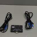 MT-VIKI VGA KVM Switch, 2 Port USB VGA KVM Switch for 2 Computers Share 1 Monitor Keyboard Mouse Printer, + 2 KVM Cables