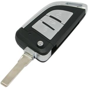 SEGADEN Modified Upgraded Key Shell Compatible with Volkswagen Golf 7 MK7 GTI Skoda Octavia 3 Button Keyless Entry Flip Remote Key Case Fob HU66 Blade SS8201E