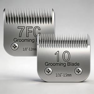10# 1.5mm and 7FC 3.2mm Clipper Blades Pet Grooming Clipper Replacement Blades Detachable Blade Compatible with andis/wahl/Oster Dog Clippers