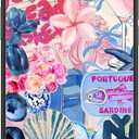 Cute Gorgeous Coquette Collage Aesthetic Phone Case for iPhone 14 & iPhone 13 Case for Women Teen Girls (Blue)