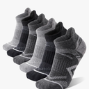ANTSANG 6 Pairs Merino Wool Ankle Hiking Running Socks Compression Thick Cushion Breathable No Show Socks for Men Women L