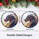 2 x Dragon Christmas Ornament 2025 Christmas Ornament Holidays Ornaments Christmas Tree Ornaments Hanging Accessories Navidad decoracion Xmas Dragon Lovers Gifts Ideas for Indoor Outdoor Decor