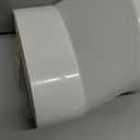 PATIKIL Duct Adapter Round to Oval, Oval Recessed Dryer Vent Hose Connector Adapter with Stainless Steel Clamp for Air Exhaust Ventilation System, White