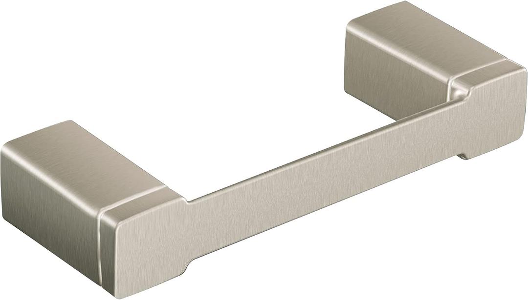 Moen YB8808BN 90 Degree Modern Double Post Pivoting Toilet Paper Holder, Brushed Nickel