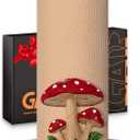 Mushroom Decor Paper Towel Holder, Cottage Core Decor for Kitchen Countertop, Cute Wood Paper Towel Holder Stand with 3D Resin Accent, Gifts for Women Mom Grandma
