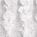 Lush Decor Riley Window Valance, Single 54" W x 18" L, White - Valance Curtains - Kitchen Valances for Windows - Bathroom Window Curtains