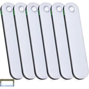 deerdance Under Cabinet Lighting, Motion Sensor Lights Indoor with Soomth Dimming, 2600mAh Rechargeable Closet Lights Wireless, Magnetic Under Counter Lights for Kitchen Hallway Stairs, 6-Pack