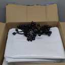 VitalCozy 2 Pcs Chicken Coop Cover Waterproof 14.5 x 6.6 ft Chicken Run Cover Coop Tarp Accessories for Winter with 50 Pcs Ball Bungees Cords for Outdoor (White)