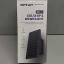 Solar Outdoor Lights, 3000K 700LM Solar Wall Lights Outdoor Up and Down, Dimmable Solar Sconce Lights, IP65 Waterproof Outdoor Solar Lights for Yard Patio Garage Porch, 1 Pcs