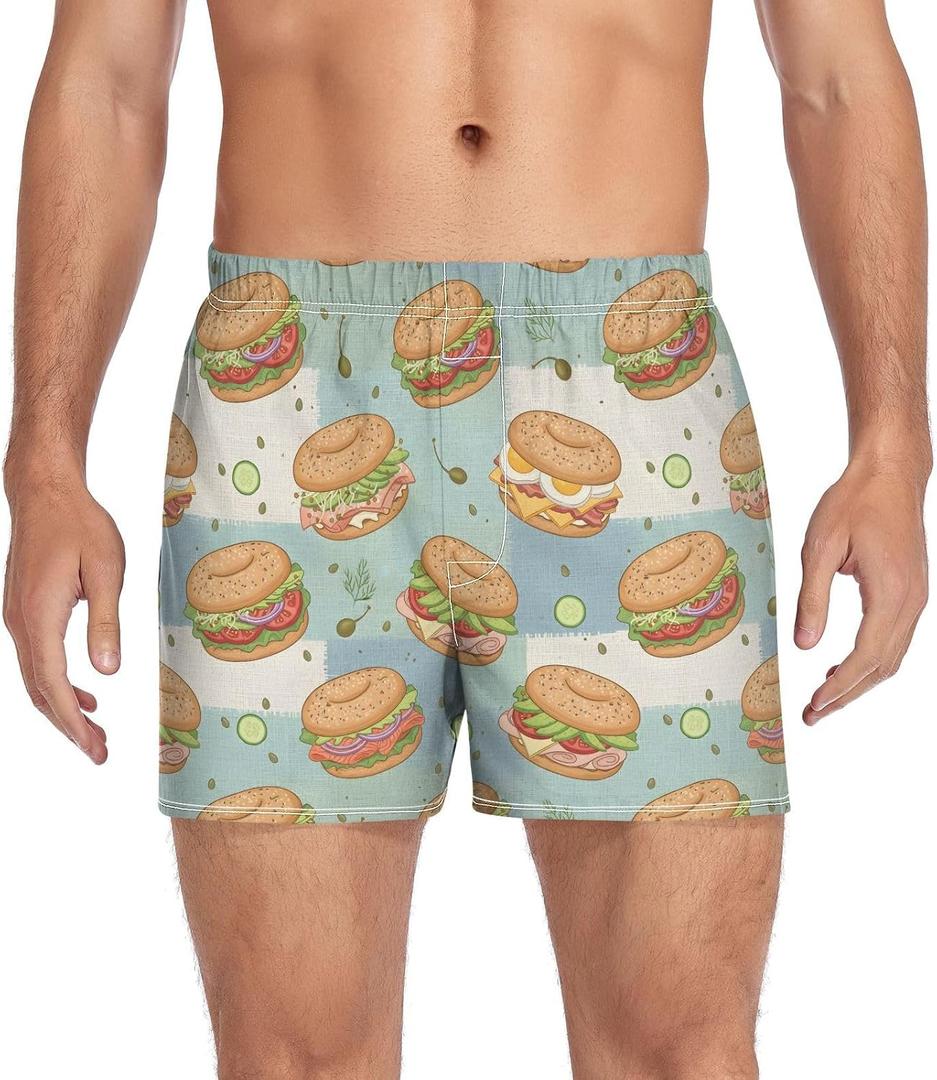 JSTEL Cotton Boxers for Men Vintage Soft Loose Fit Elastic Waistband Underwear S to XXL (M)