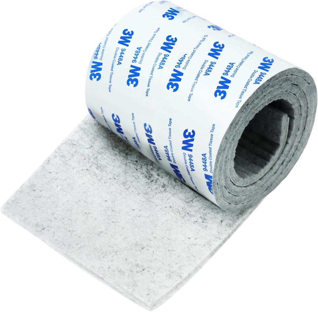 2 x Felt Furniture Pads, Non-Slip Self Adhesive Cuttable Anti-Sliip Furniture Pads for Hardwood Floors Chair Wall Protector, 4 x 40 Inches (White)