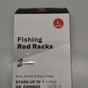 Fishing Rod Racks for Boat/Wall/Truck Bed, 3-Poles Storage Holders with Rubber Band Clips 2 Packs