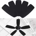 5 Pack Replacement Fan Blades for 42" Ceiling Fan Waterproof Blades Replacement for Broken Substitution Replacing Summer(Black)