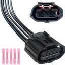 Mass Air Flow Sensor Female Connector Plug Pigtail Harness 5 Pin - Compatible with Lexus Toyota Subaru Mazda Chevrolet Suzuki