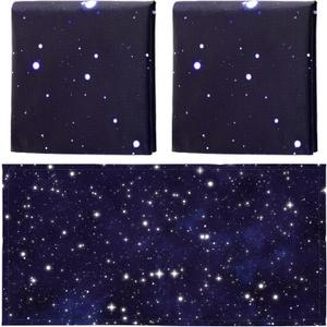 Hortsun Pack of 2 Fluorescent Light Covers 4 x 2 Feet Magnetic Ceiling Light Cover Room Supplies for Home Office(Star Sky)