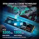 S500 Pro 512GB NVMe SSD M.2 PCIe Gen3x4 2280 Internal Solid State Drive, SLC Cache 3D NAND TLC, Up to 3200MB/s, Compatible with Laptop and PC Desktops(Black)