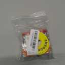 2pcs 22mm Mounting Hole Latching Emergency Stop Push Button Switch Red with 60mm Emergency Stop Sign 1NO 1NC