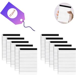 10 Pack Pocket Mini Notepads Refills,Memo Pad,35Inch Lined Writing Pads with 30 Sheets in Each Pad,Note Pads Refills,Inspiration Catcher(White-10pack)