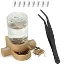 Jumping Spider Accessories, Jumping Spider Water Dispenser, Magnetic Hanging Feeder with Tweezers for Jumping Spiders, Tarantulas, Praying, Mantises (Beige)