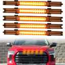 Led Grille Grill Lights for Toyota Tundra Limited SR SR5 2022 2023 2024 Front Grille rapt0r Lights For 22 23 24 Tundra accessories (amber-tundra-led)