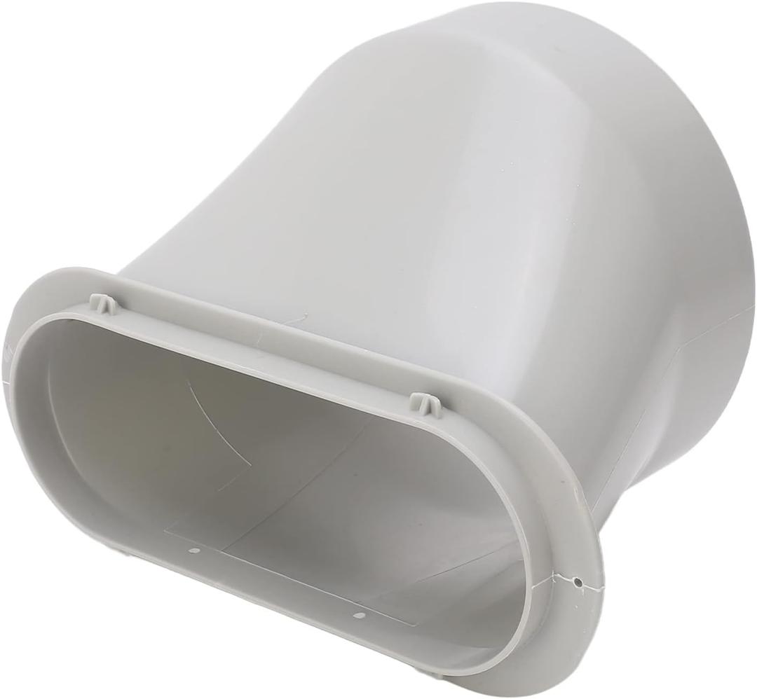 Hilitand Air Conditioner Exhaust Hose Adapter, Dia 5.9in, Oval Vent, Efficient Energy Saving, Serrated Strips, Scratch ABS