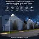 Solar Street Light 9000W, 7000K Solar Lights Outdoor, Motion Sensor Flood Lights with Remote Control, Dusk to Dawn IP66 Waterproof Outside Security Light for Parking Lot, Yard, Garage, 2 Pack