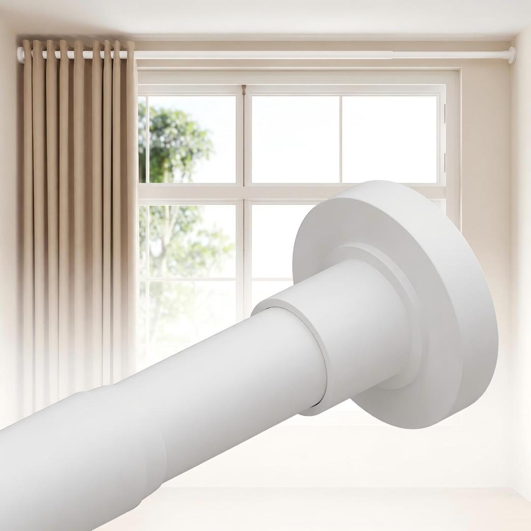 ALLZONE Heavy Duty Tension Curtain Rod, 66-120 In, Curtain Rods No Drilling
Non-Slip Extra Long Tension Rod for Windows & Room Dividers, Holds Blackout Curtains, 1.26" Diameter Pole, Renter-Friendly