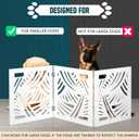 Freestanding Dog Gate Expandable Decorative Wooden Fence for Small to Medium Pet Dogs, Barrier for Stairs, Doorways, & Hallways (Swirl)
